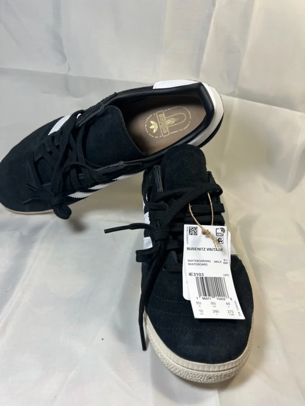 adidas Busenitz Suede Sneakers - Black with White Accents
